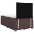 vidaXL Posteľ boxspring s matracom Tmavohnedá 120 x 200 cm Látka