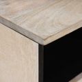 vidaXL TV skrinka Bielená biela 100 x 33 x 46 cm Masívne mango drevo