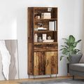vidaXL Highboard 2 ks Staré drevo 69,5 x 34 x 180 cm