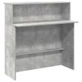 vidaXL Recepčný stôl betónovo sivý 200x50x103,5 cm kompozitné drevo