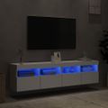 vidaXL TV nástenné skrinky s LED svetlami 2 ks biele 80x30x40 cm