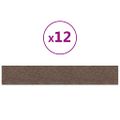 vidaXL Nástenné panely 12 ks sivohnedé 90x15 cm látka 1,62 m²