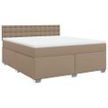 vidaXL Boxspring posteľ s matracom kapučínová 180x200 cm umelá koža