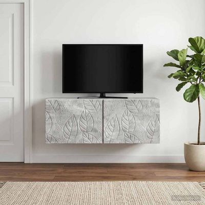 vidaXL Nástenná TV skrinka 98 x 41 x 30 cm Betónovo sivá
