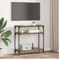 vidaXL Konzolový stôl Staré drevo 75 x 29 x 75 cm Kompozitné drevo