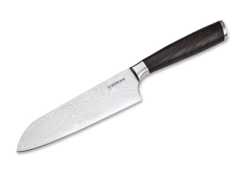 Böker Manufaktur Solingen 130952DAM Meisterklinge Santoku kuchynský nôž 16,5 cm, damašek, dub