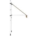 vidaXL Ručne zaťahovacia markíza, 150 cm, žlto-modré pásiky