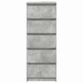 vidaXL Komoda so zásuvkami betónovo sivá 37,5x35x99cm kompozitné drevo