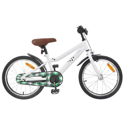 vidaXL Detské Kolo 18 Palcov pre deti od 5 do 7 rokov Biela