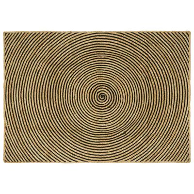 vidaXL Kusové koberce Čierna 140 x 200 cm Juta