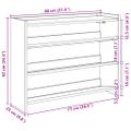 vidaXL Regál na topánky dub sonoma 80x25x62 cm spracované drevo
