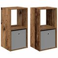 vidaXL Nočný stolík 2 ks Staré drevo 35 x 32 x 68,5 cm