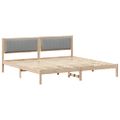 vidaXL Rám postele Svetlosivá 200 x 200 cm Masívne borovicové drevo
