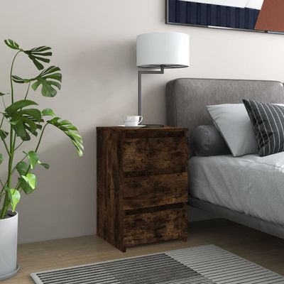 vidaXL Nočný stolík údený dub 40x35x62,5 cm spracované drevo
