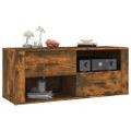 vidaXL TV skrinka dymový dub 100x35x40 cm spracované drevo