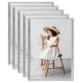 vidaXL Fotorámiky na stenu alebo stôl 5 ks strieborné 29,7x42 cm
