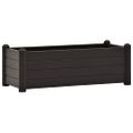 vidaXL Vyvýšený záhradný záhon PP antracitový 100x43x35 cm