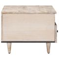 vidaXL Konferenčný stolík Biela 80 x 54 x 40 cm Masívne mango drevo