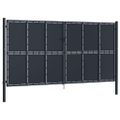 vidaXL Záhradná brána z ocele 400x175 cm antracitová