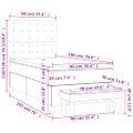 vidaXL Posteľný rám boxspring s matracom modrý 90x190 cm látka