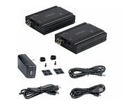 Startech 4K HDMI KVM Extender over Fiber, HDMI Video & USB over Fiber, up to 984ft/300m (MultiMode), 10G MMF SFP+ modules, Remote KVM Switch/Console Extender, KVM Extension Kit (TX/RX) - Transmitter & Receiver - Rozširujúce zariadenie KVM / audio - 10GbE - cez vláknovú optiku - USB - 10GBase-SR - až 300 m - 850 nm