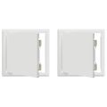 vidaXL Access Panel 2 ks Biela 23 x 23 x 3 cm Oceľ