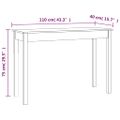 vidaXL Konzolový stolík 110x40x75 cm masívne borovicové drevo