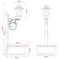 vidaXL Stĺpová lampa s kvetináčom Čierna 29 x 28 x 74 cm ABS a PP
