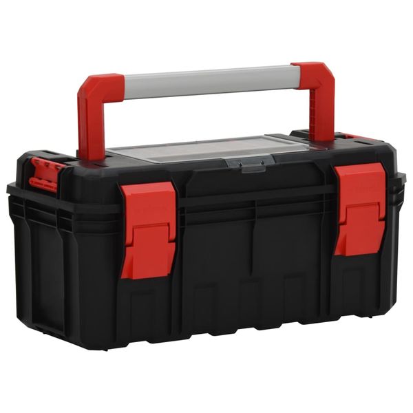 vidaXL Box na náradie čierno-červený 45x28x26,5 cm