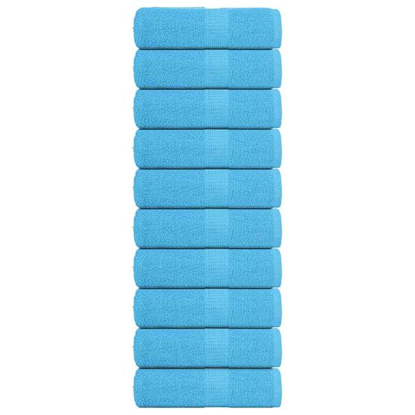 vidaXL Utierky na umývanie FROGN 10 ks tyrkysové 30x30 cm 360 g/m²