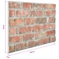 vidaXL Nástenné panely 10 ks 100 x 50 cm Červená EPS pena