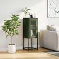 VidaXL Príborník Olive Green 36x39x107 cm Oceľ valcovaná za studena