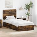 vidaXL Úložná posteľ Dymová dub 75 x 190 cm Kompozitné drevo