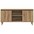vidaXL TV skrinka dub artisan 102x35x50 cm spracované drevo