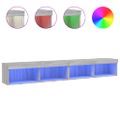 vidaXL TV skrinky s LED svetlami 2 ks sivé sonoma 100x30x30 cm