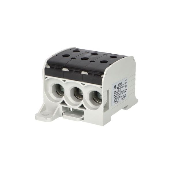 Svorka univerzálna RKA 95 1/6 L S, 232A, 1pól. (6x vstup), AL/CU, čierna, na DIN/na panel