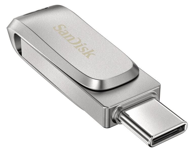 SanDisk Ultra Dual Drive Luxe USB-C 1TB / USB 3.0 Typ-C / USB 3.0 Typ-A / strieborný Flashdisk, 1TB, USB 3.0 typ C a typ A, OTG, strieborný
