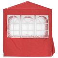 vidaXL Párty stan 200 x 200 x 240 cm Červená PE a oceľ