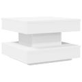 VidaXL Konferenčný stolík otočný o 360 stupňov biely 50x50x34,5 cm