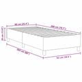 vidaXL Platformový rám postele Krémová 90 x 200 cm Kordúrová tkanina