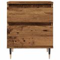 vidaXL Nočné stolíky 2 ks staré drevo 40x35x50 cm kompozitné drevo