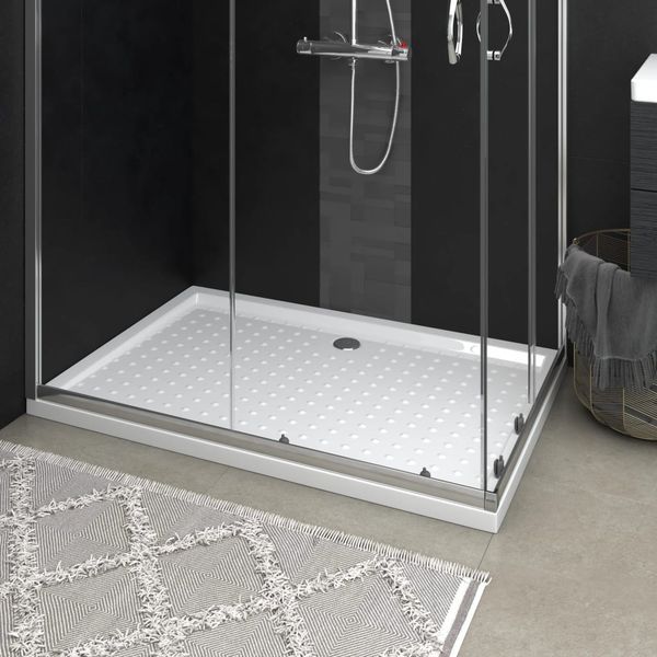 vidaXL Sprchová vanička s protišmykovými výbežkami biela 80x120x4 cm ABS