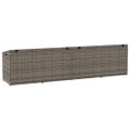 vidaXL Záhradný úložný box sivý 220x50x58 cm polyratan