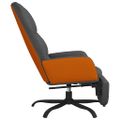 vidaXL Relaxačné kreslo s podnožkou tmavosivé látka
