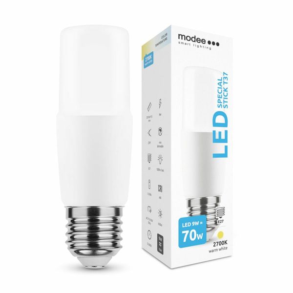 Modee Lighting LED žiarovka Special Stick E27 9W teplá biela 650lm (ML-T372700K9WE27)