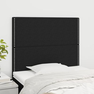 vidaXL Čelo postele čierne 80x5x118/128 cm látkové