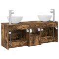 vidaXL Set kabinetov do kúpeľne 3 ks Dymový dub 49,5 x 35 x 63 cm