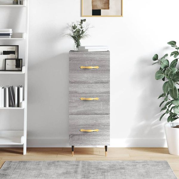 vidaXL Komoda sivý dub sonoma 34,5x34x90 cm spracované drevo