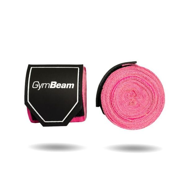 Boxerské bandáže 4 m - GymBeam, ružová