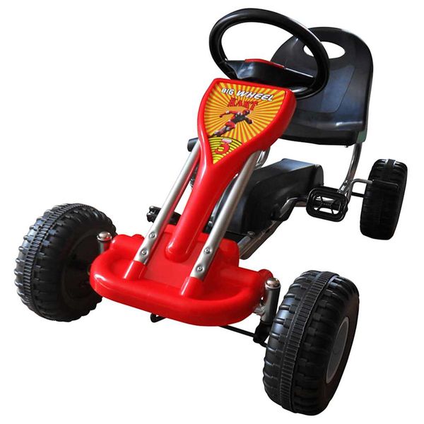 vidaXL Šľapacia motokára, červená